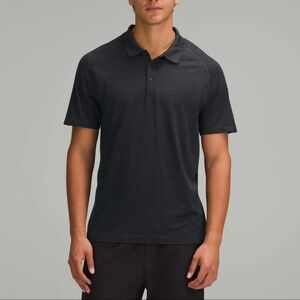 Lululemon Metal Vent Tech Polo Shirt Graphite Grey Black Large